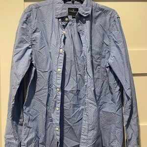 Men's Blue Button-Up Shirt